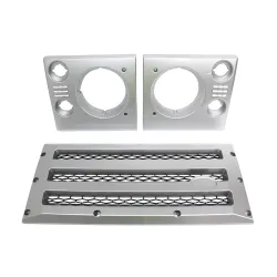 XS FRONT GRILL AND LAMP COVER SET SILVER