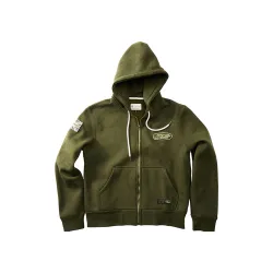 FULL ZIP HOODY BRONZE GREEN - MD