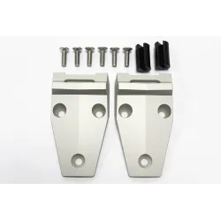 ALUMINIUM BONNET HINGE KIT - SILVER