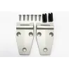 ALUMINIUM BONNET HINGE KIT - SILVER
