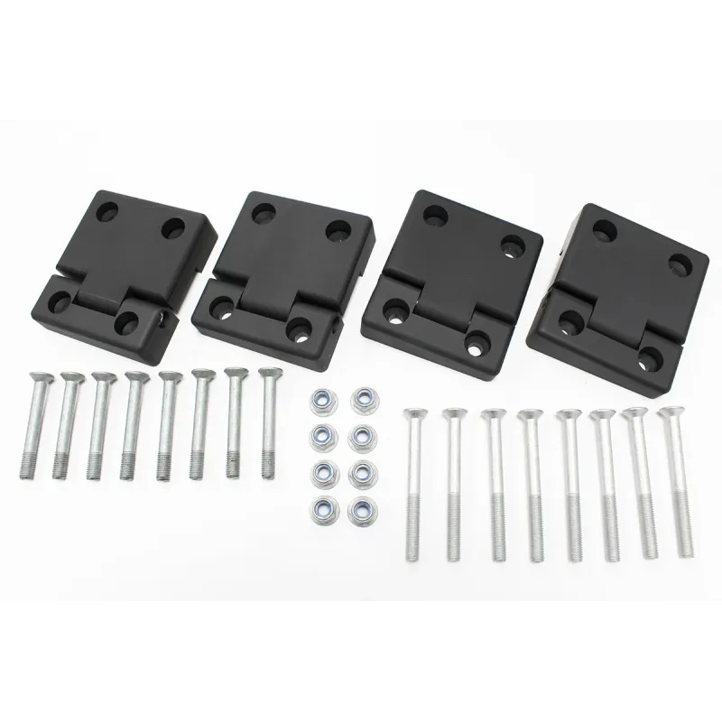 2ND ROW DOOR HINGES - BLACK - DEFENDER