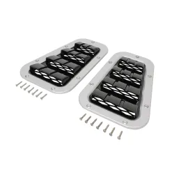 XS BONNET VENT SET SILVER WITH BLACK MES