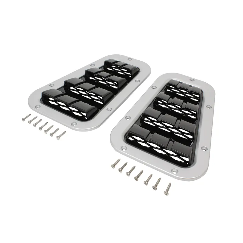 XS BONNET VENT SET SILVER WITH BLACK MES