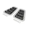 XS BONNET VENT SET SILVER WITH BLACK MES