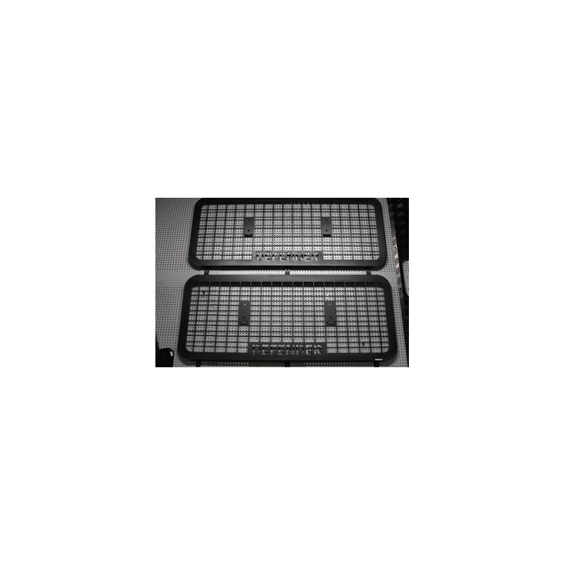 Rear Side window guards with fuel can holders Land Rover Defender 90/110 pair