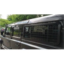 Rear Side window guards with fuel can holders Land Rover Defender 90/110 pair