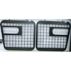 Folding front side door window guards Land Rover Defender 90/110 pair