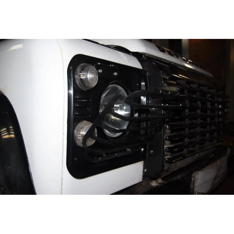 Folding front head lamps guard Land Rover Defender 90/110