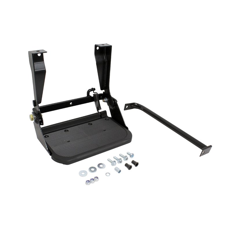 SIDE STEP - FOLDING - BLACK - RUBBER TOP