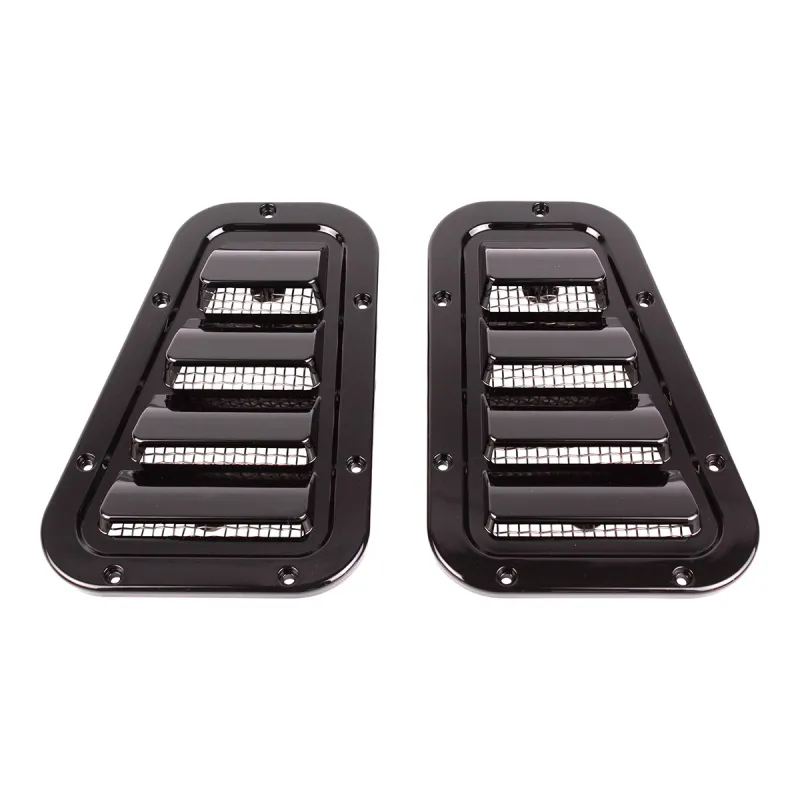 SPORT WING TOP VENT GRILLES-GLOSS BLK