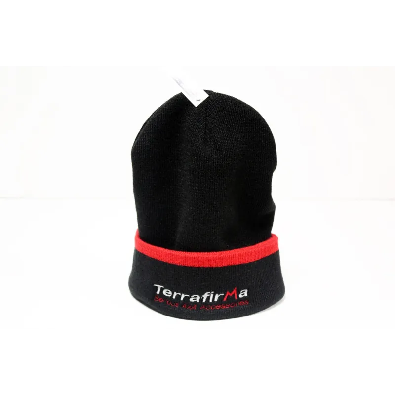 TERRAFIRMA BEANIE HAT BLACK/RED