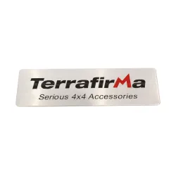 TERRAFIRMA METAL BADGE -SELF ADHESIVE