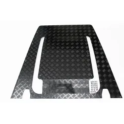 BONNET CHEQ PLATE - BLACK - DEF 07 ON