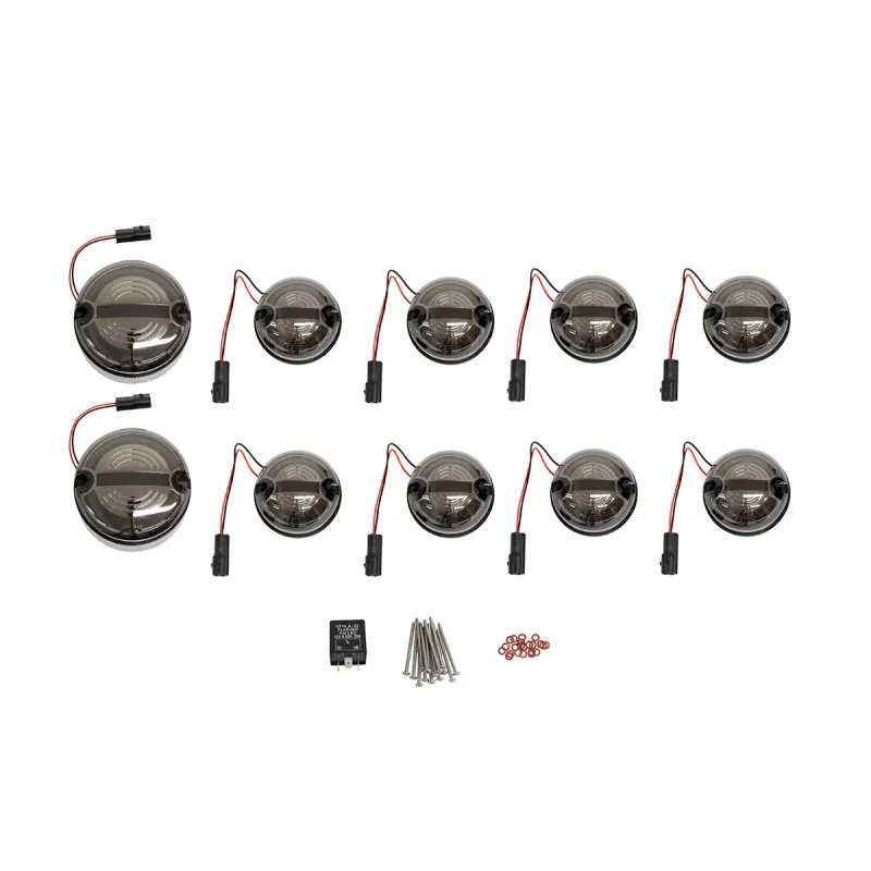 73MM SMOKED HALO & BAR LED LIGHT KIT
