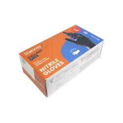 BLACK NITRILE GLOVES LGE BOX OF