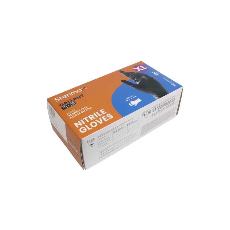 BLACK NITRILE GLOVES LGE BOX OF 100 XL