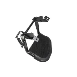 REAR FOLDING STEP - BLACK - RUBBER TOP