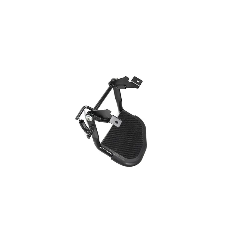 REAR FOLDING STEP - BLACK - RUBBER TOP