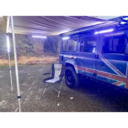 Terrafirma TF7013 – LED-campinglys i aluminium, 4 × 50 cm