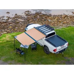 2M BLACK ALUMINUM AWNING W/LIGHT 2000MM
