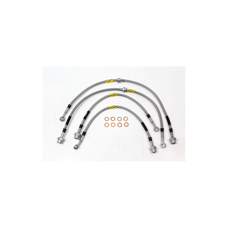 TF Goodridge +2" forlengede bremseslanger, sett med 4 slanger – D2 (1998–2004)