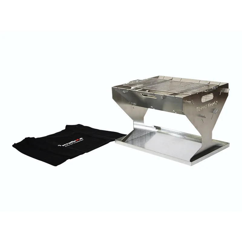 Camping Grill i rustfritt stål