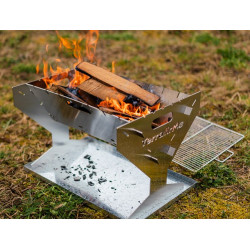 Camping Grill i rustfritt stål