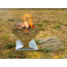 Camping Grill i rustfritt stål