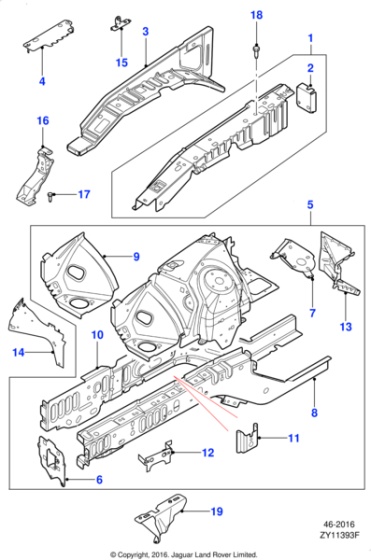 Katalogillustrasjon for Jaguar XR849669