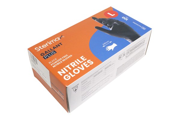 Gallant Plus sorte nitrilhansker – L